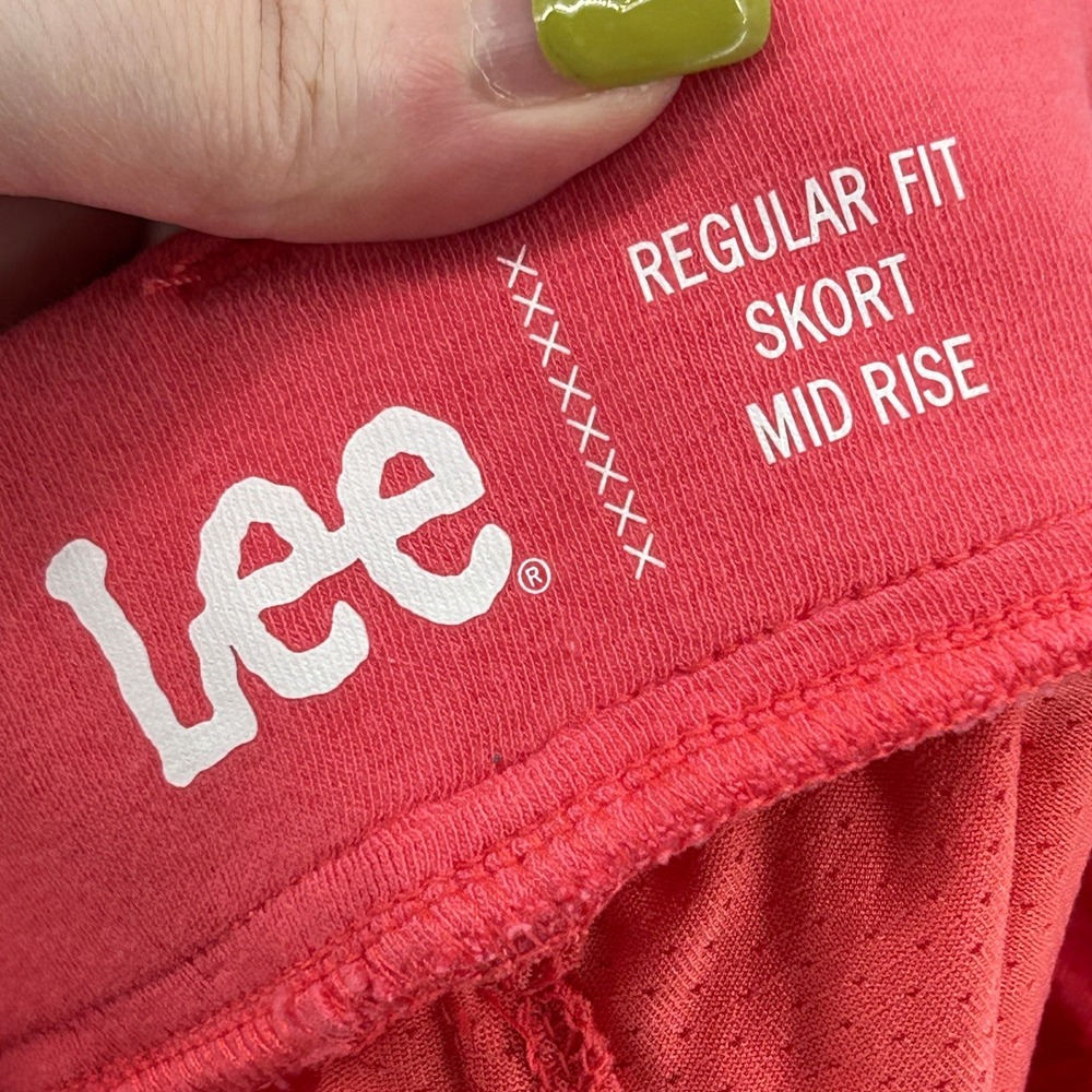 Lee Regular‎ Fit Skort Mid Rise Coral Pink Stretch 6M Utility Preppy Active Golf - Picture 5 of 10